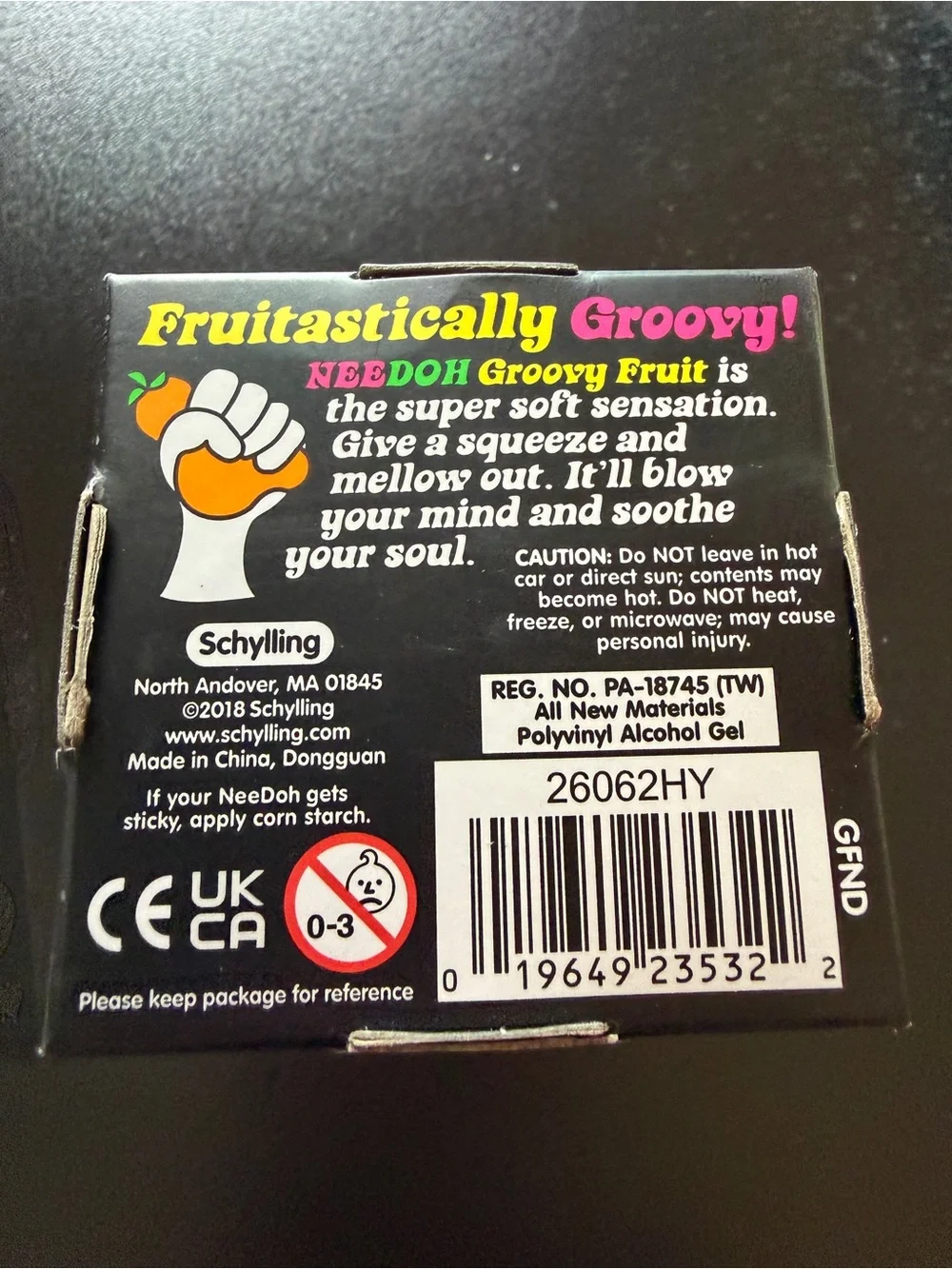 New Nee Doh Schylling Groovy Fruit 3pc Squishy Toy Squeeze Set Banana Orange